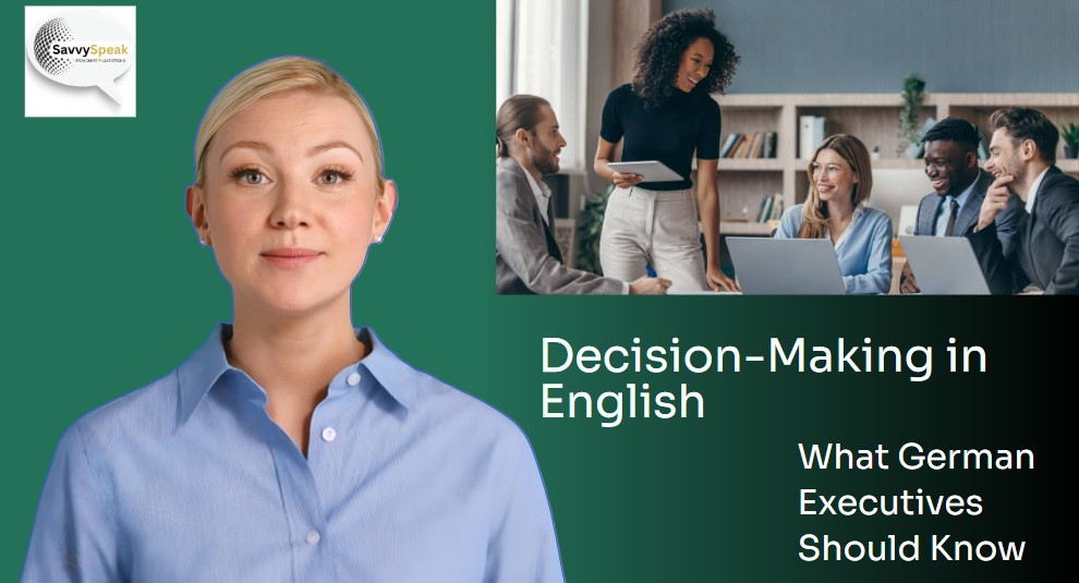 Savbvyspeak Avatar Sandy spricht über 'Decision-Making' in Englisch